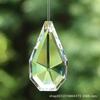 38/50/63MM dupla face em forma de pêra transparente vidro cristal prisma pingente sun catcher diy acessórios de casamento