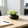 Maceta pequeña moderna de lujo ligero con bonsái de gypsophila, planta artificial en miniatura para escritorio de oficina, accesorio de fotografía y pieza decorativa