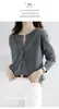 Suéter 100% Lana para Mujer, Cárdigan de Cuello Redondo, Venta Directa del Fabricante, Suéter de Cachemir, Capa Base para Otoño e Invierno, Suéter de Punto de Color Sólido