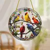 Pendente de pássaro colorido transfronteiriço para pendurar na janela ornamentos de acrílico para pendurar na janela da casa apanhador de luz decorativo para jardim