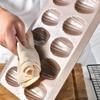 Forma de Chocolate de Aço Inoxidável com Revestimento Antiaderente de 12 Cavidades Forma de Lanche Forma de Bolo Francês