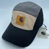Gorra de Cinco Paneles con Etiqueta de Cuero Retro a Juego, Gorra con Visera Protectora Solar de Secado Rápido Impermeable, Gorra de Béisbol de Marca Moderna, Sombrero de Sol para Exteriores, Gorra de Pesca