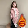 Conjunto Kuromi de Desenho Animado para Meninas de Crianças Pequenas e Médias, Macacão Esportivo Outono e Inverno Novo, Conjunto de Duas Peças da Moda