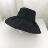 Sombrero de pescador plisado de alero grande, estilo japonés, para ducha facial, pequeño sombrero de protección solar, sombrero para mujer con protección UV, estilo coreano, combina con todo, informal