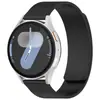 Adequado para Huawei, Samsung e Xiaomi Watch 4/5/6 Interface Plana 20/22mm Pulseira de Silicone Magnética com Padrão Lichia
