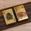 Oro Escarchado Engrosado Pvc Póker Cartas de Juego de Alta Gama Lámina de Oro Impermeable Oro Rico Cartas de Juego Doradas al Por Mayor