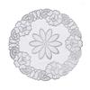 Tapete Antiderrapante para Mesa de Jantar de Comércio Exterior Estilo Europeu Dourado Redondo Toalha de Mesa de PVC Impermeável à Prova de Óleo Porta-copos Plástico Doméstico