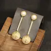 Elegantes Pendientes Largos de Diamante Chapados en Oro Simples Versátiles Moda Pendientes de Perla Sintética Aguja de Plata 925 Pendientes de Copo de Nieve para Mujer