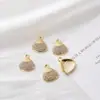 Pingente para Colar DIY Acessórios de Joias Série Oceano Completo de Diamante Banhado Pendente Concha Búzio Estrela do Mar Vieiras