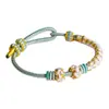 Pulsera de Lirio del Valle para Mujer, Hilo Rojo, Hilo Rojo del Día de San Valentín Chino, Pulsera DIY, Producto Semi-Acabado, Se Puede Usar con Cuentas de la Fortuna, Hilo Dorado Hecho a Mano