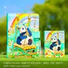 Caderno Fivela Panda Caderno Portátil Bolso Mini Caderno Branco Desenho Animado Alto Valor Fofo Caderno Estudante