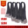 2.0/1.5mm Fabricantes coreanos de cordón de cera al por mayor negro collar coreano de cera joyería con colgante de cuerda con cadena