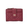 Estilo Coreano para Niñas, Gran Capacidad, Color Sólido, Hilo de Bordado Simple, Ranuras Múltiples para Tarjetas, Billetera Monedero de PU, Venta al por Mayor Transfronteriza