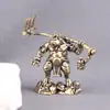 Modelo de Latón Puro del General Celestial Zhu Bajie y Zhu Gangye, Artesanías de Mascotas de Té para Escritorio de Oficina en Casa, Adornos de Cobre