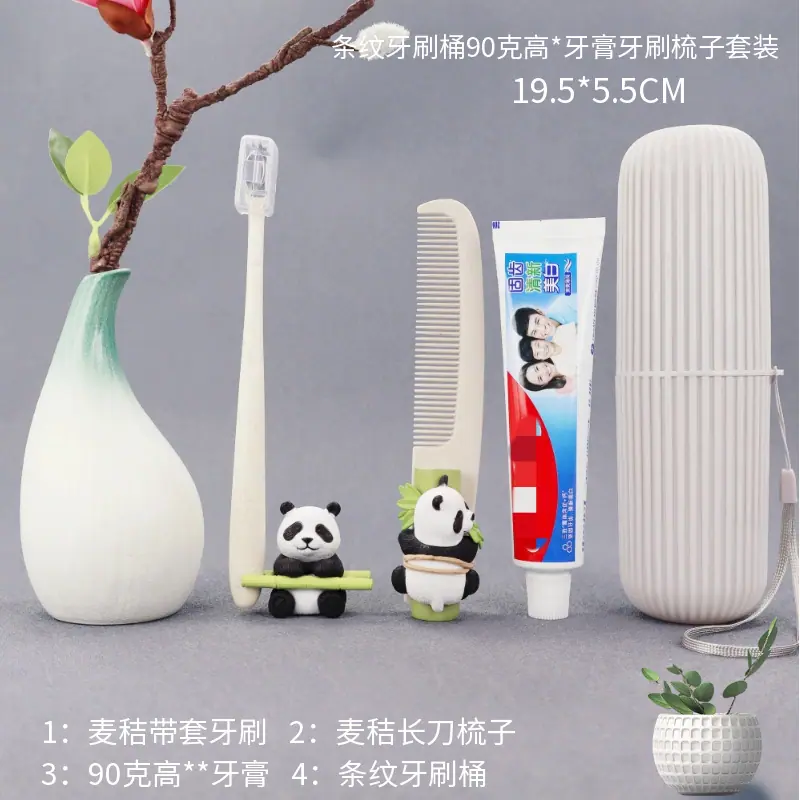 马赛图条纹牙刷桶90克高品牌牙膏牙刷梳子套装.png