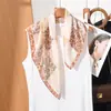 Bufanda Ligera de Seda para Verano, Bufanda de Cuello Transpirable y Versátil, Bufanda Decorativa para Combinar con Camisas y Trajes