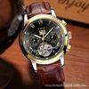 LIGE novo 9813L Tourbillon multifuncional automático mecânico relógio masculino à prova d'água esportivo moda relógio