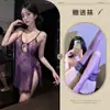 2026 Nova Camisola Roxo Qixi Desejo Puro Roupa de Dormir Feminina Gaze Renda Sexy Pijama Transparente Uniforme de Encontro