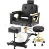 Cadeira de Barbeiro de Luxo Leve, Cadeira de Banho de Pés de Ponta, Cadeira de Pedicure Removível, Cadeira de Pedicure Giratória com Banco para Técnico, Cadeira Elevatória