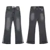 Pantalones Largos Casuales Unisex con Estampado de Letras Logo y Cordón Estilo Básico Tinta Salpicada Ropa de Pareja
