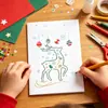Conjunto de moldes de pintura vazada para decoração de Natal europeia e americana, para rastreamento DIY infantil, rabiscos, pintura em spray e estêncil