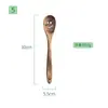 Cuchara de mezcla para ensaladas con mango largo de teca, espátula de madera antiadherente para sartén, cara sonriente, juego de 5+1 cucharas pala, alfombrilla de estante de madera