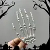 Tocado de Halloween Hueso de Mano de Rosa Pasador de Tul para el Cabello Femenino Pasador Lateral Accesorios de Cosplay Decoración de Mano de Calavera