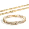 Colar Xuan Di Figaro Link Cubano Masculino Banhado a Cobre Ouro 18K 8mm Transfronteiriço Hip Hop Rap Festa Colar Feminino