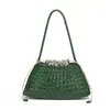 Bolso de Mano Minimalista Urbano para Mujer, Bolso Cubo Estilo Cesta de Color Sólido Vintage, Versátil para el Trabajo Diario, Bolso Tejido de Hombro Único