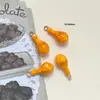 Liga de Metal Pintada à Mão com Óleo Gotejado Brinquedo Alimentício Batatas Fritas Coxas de Frango Frito Torradas Mini Hambúrgueres Pingentes DIY Colar Corrente de Celular