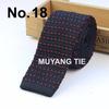 Corbata de lana tejida para hombre, estilo coreano, para negocios, bodas, novios, estrecha y plana.