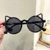 Gafas de Sol para Niños Orejas de Gato Redondas de Color Gafas de Sol Estilo Compras Venta Directa de Fábrica de Comercio Exterior Transfronterizo