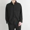 Camisa de Manga Larga de Pana Retro Estilo Japonés para Hombre Primavera y Otoño Moda Marca Sentido del Diseño Simple Casual Holgada Chaqueta