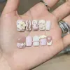 [Captura el Corazón Lindo] Tao Xili Ins Lindo Estilo Crema Graffiti de Línea Gato Amasado a Mano Garra de Gato Corazón Uñas Portátiles