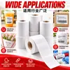 Etiquetas de Papel Couchê: Etiquetas adesivas de papel couchê, etiquetas em rolo, adesivos imprimíveis, disponíveis em vários tamanhos e prontas para envio