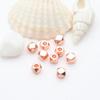 Pulsera de cuentas sólidas de diamante con transferencia de color dorado, joyería artesanal de cobre puro de 14 quilates, accesorios de cuentas.