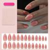 Uñas Postizas de Venta Caliente Transfronteriza Europea y Americana, Rubor en Degradado Rosa Nude, Uñas Postizas de Arte para Uñas con Forma de Almendra Pura y Lujosa, Venta al por Mayor