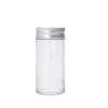 Botella Redonda de Vidrio Transparente de 120 ml para Cocina Casera con Tapa de Bambú Almacenamiento de Sal Pimienta Polvo Juego de Botellas Vacías Venta al por Mayor