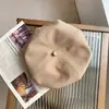 Boina de Gran Circunferencia de Cabeza, Sombrero Octagonal Versátil, Estilo Ins para Primavera y Otoño para Mujeres, Hace que la Cara Parezca Más Pequeña, Estilo Coreano, Elegante, Sombrero Negro Delgado
