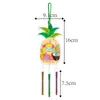 Amazon Festival Hawaiano Carrillones de Viento Decorativos Tema Frutas de Verano Piña Adorno Colgante de Carrillón de Viento Decorativo para Fiesta de Verano