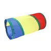 Fabricantes internacionais túnel para gato de estimação gato arco-íris três canais Brinquedo interativo para gato barril com furos brinquedo dobrável para gato