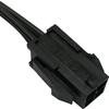 Cable de extensión ATX CPU 4PIN macho y hembra Cable CPU cable plano negro Cable principal de la placa base CPU