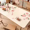 Tapete para mesa de centro de sala de estar, toalha de mesa de jantar de desenho animado, à prova d'água e à prova de óleo, fácil de limpar, luxo leve, toque de alta qualidade, protetor de mesa de centro dopamina