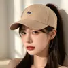 Nueva gorra de béisbol de verano medio abierta con bordado, adecuada para coletas altas, circunferencia de cabeza grande, hace que la cara se vea más pequeña, sombrero para proteger del sol