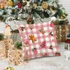 2024 nueva funda de almohada de invierno Navidad rosa funda de almohada decoración navideña funda de cojín de almohada ventas directas de fábrica