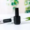 Botella de Esmalte de Uñas Negro Mate 15ml Vidrio Transparente Pegamento para Esmalte de Uñas Botella Vacía Botella de Pegamento para Esmalte de Uñas Pegamento para Fototerapia Aceite