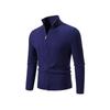 Outono e inverno de 2024 novo suéter cardigã com zíper e gola alta masculino de cor sólida moda casual casaco suéter masculino