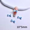 Nuevas Mini joyas para uñas de lazo de celebridad de Internet, resina de color macarrón tridimensional esmerilada, pegatinas para uñas de princesa multicolor