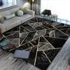 Alfombra de terciopelo con diseño de diamante dorado transfronterizo para sala de estar, mesa de centro rectangular para interiores, alfombra de piso de tienda completa, alfombra antideslizante para mesita de noche y dormitorio.