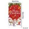 Nova capa de porta de Natal transfronteiriça, montagem de decoração de festa para criar atmosfera e oportunidades de fotos, bandeiras e faixas suspensas de Natal ao ar livre